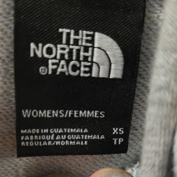The North Face Heather Gray 11cotton Sweatshirt with Vibrant Yellow Graphic - Picture 2 of 4